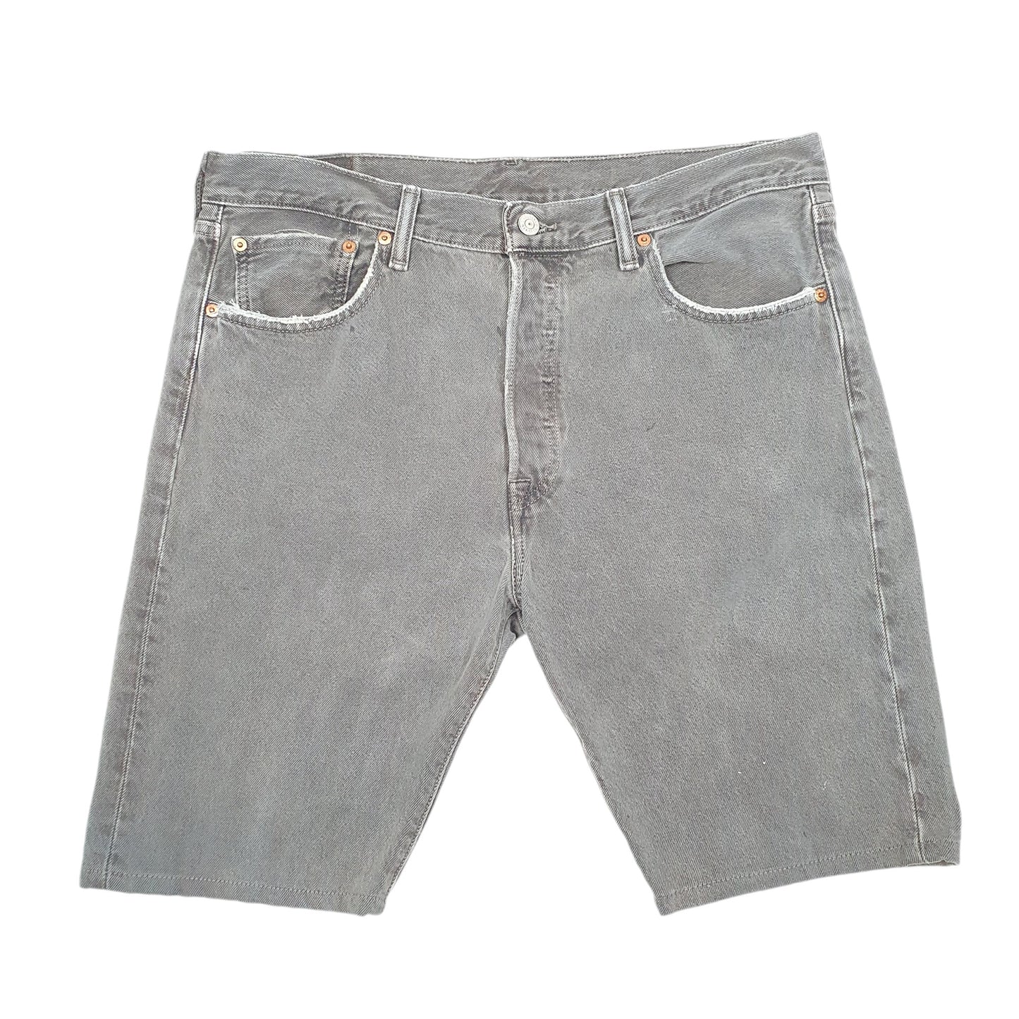 Mens Grey Levis 501 Jorts Denim Shorts