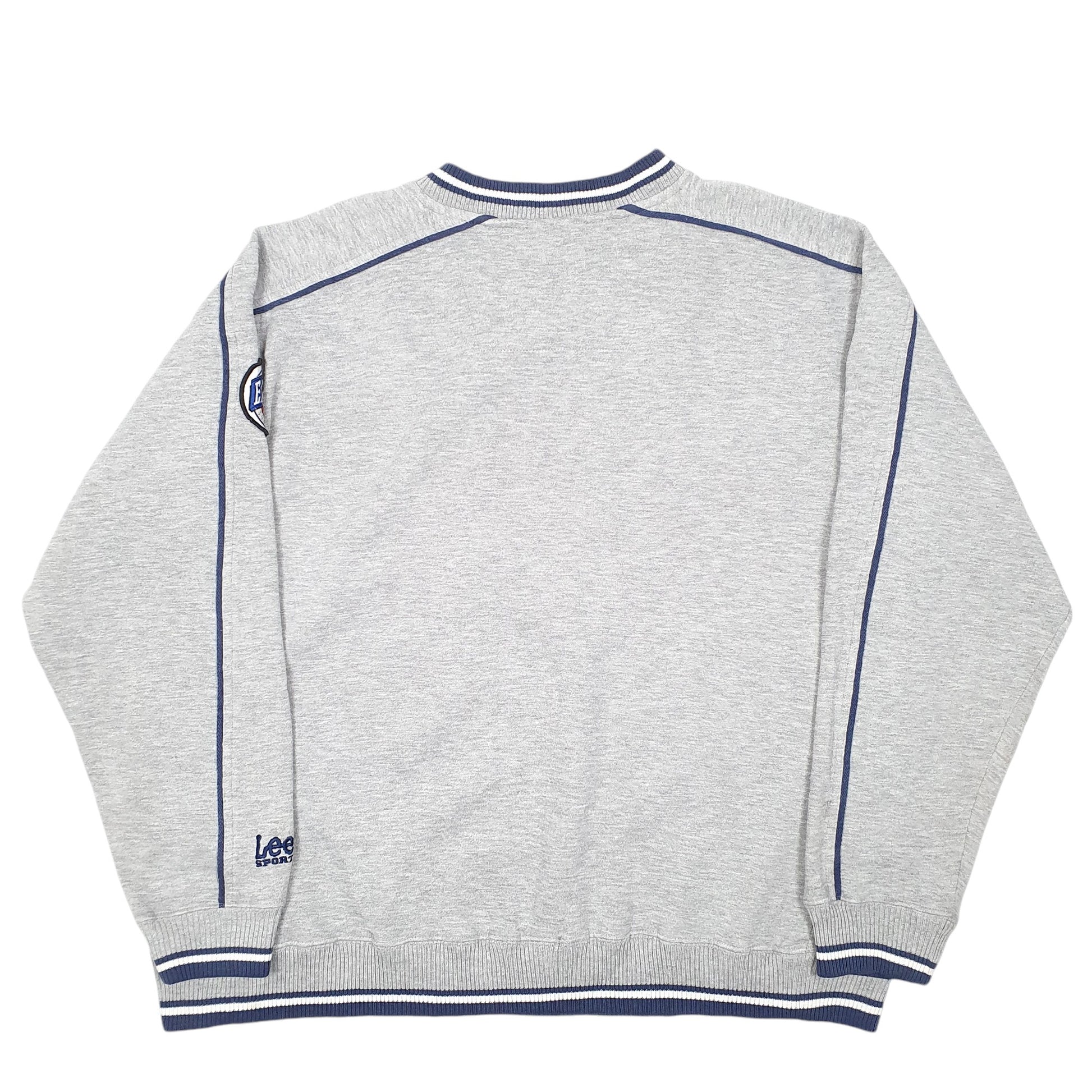 Mens Grey Lee Vintage Sport Indiana Pacers Basketball NBA 90s Crewneck Jumper