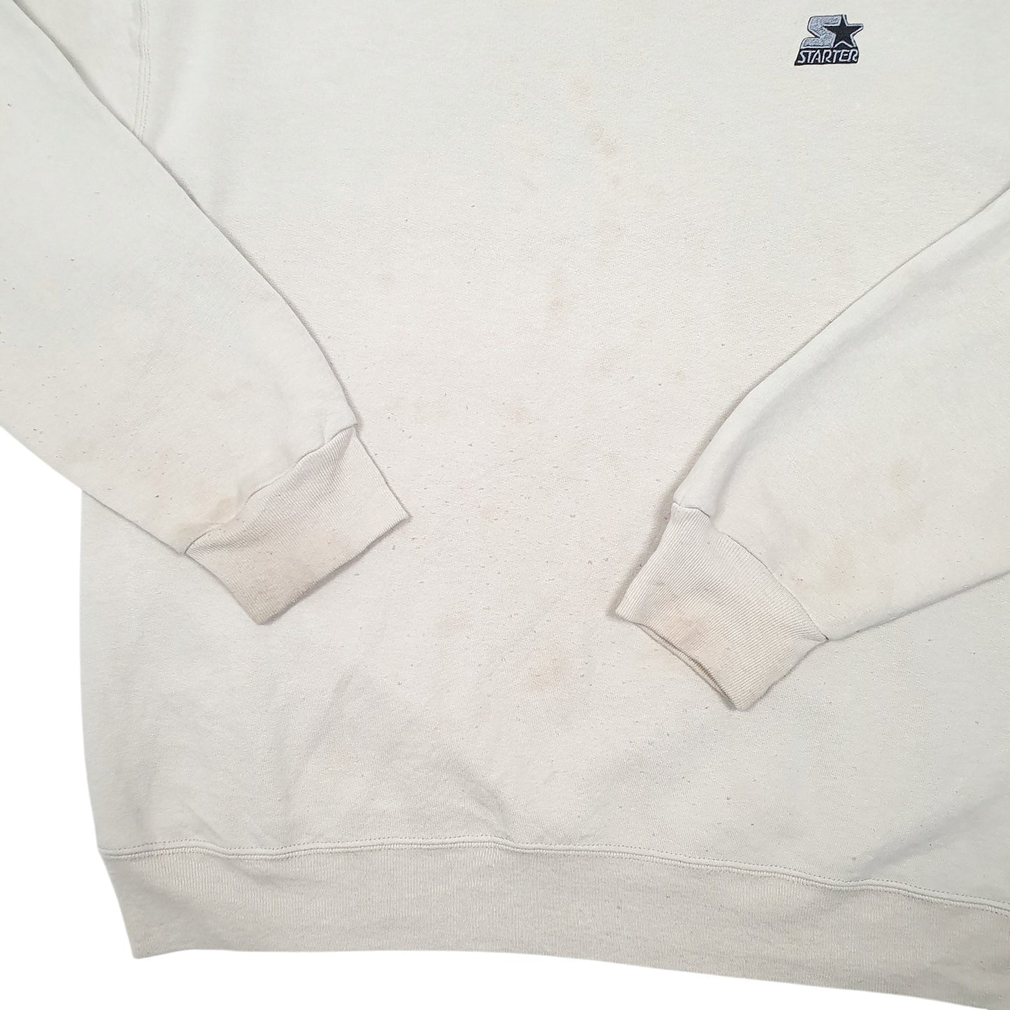 Mens Beige Starter  Crewneck Jumper