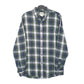 Mens Navy L.L.Bean Flannel Overshirt Long Sleeve Shirt