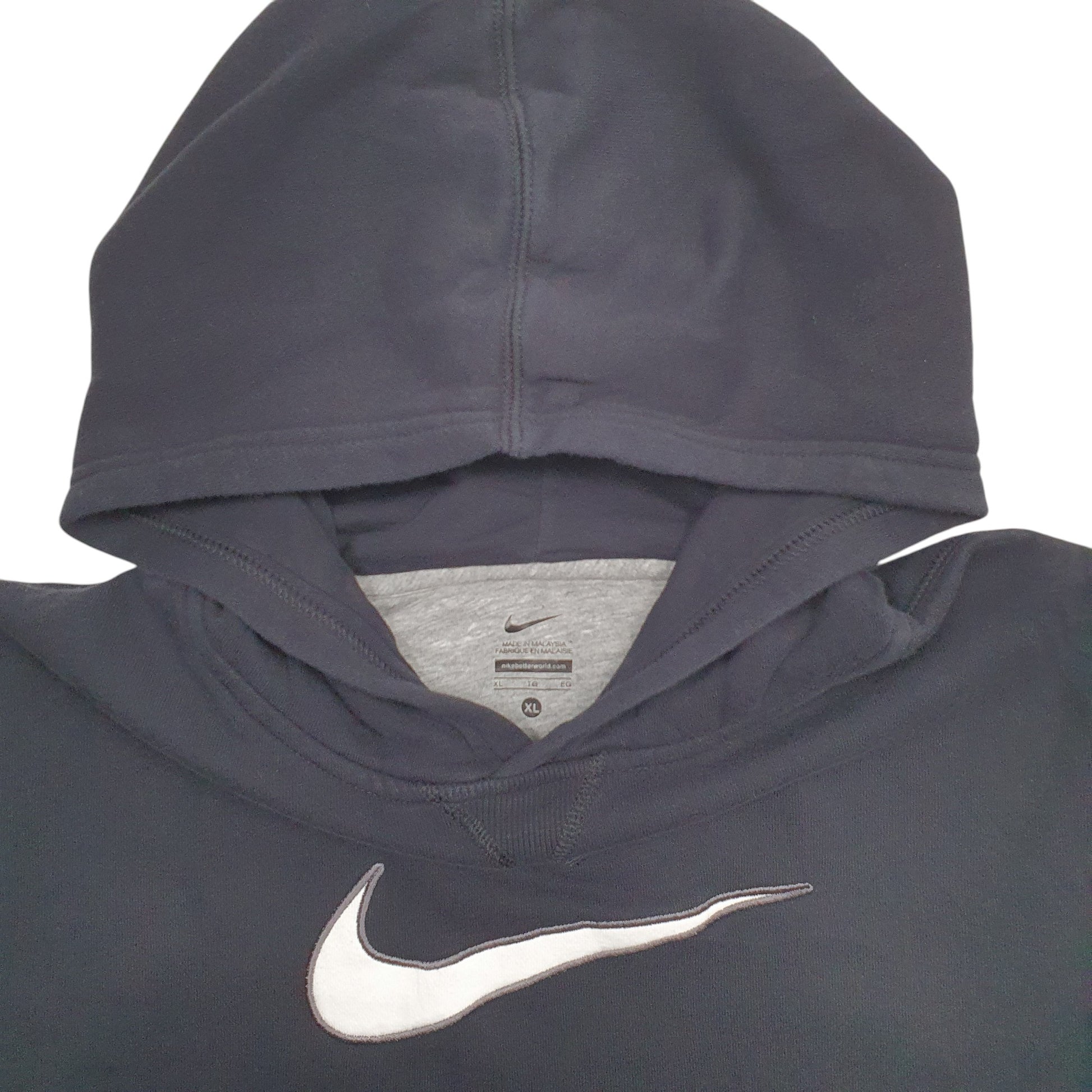 Womens Black Nike Swoosh Hoodie Jumper