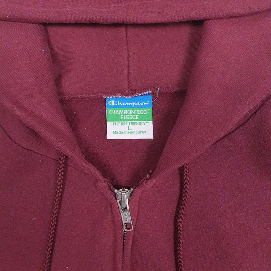 Mens Burgundy Champion Umass Amherst Full Zip Jumper