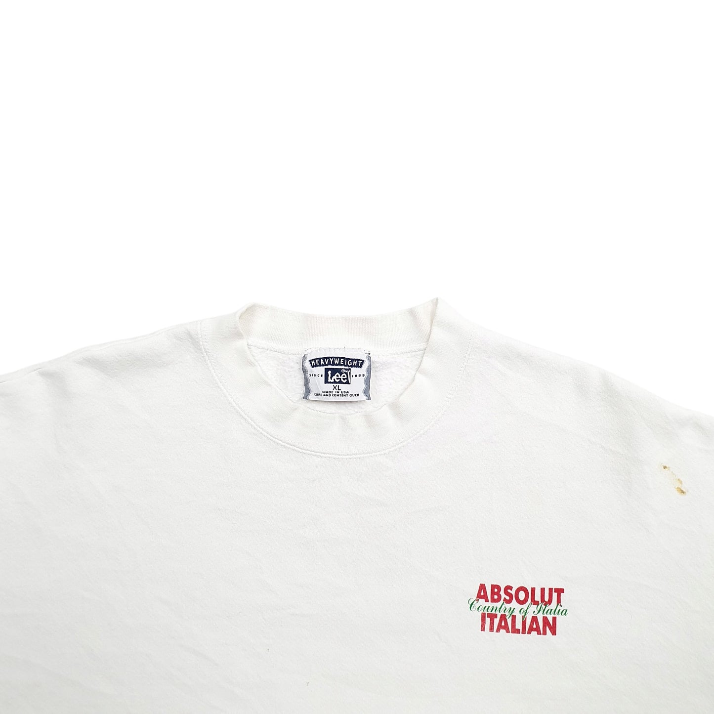 Mens White Lee Absolut Crewneck Jumper