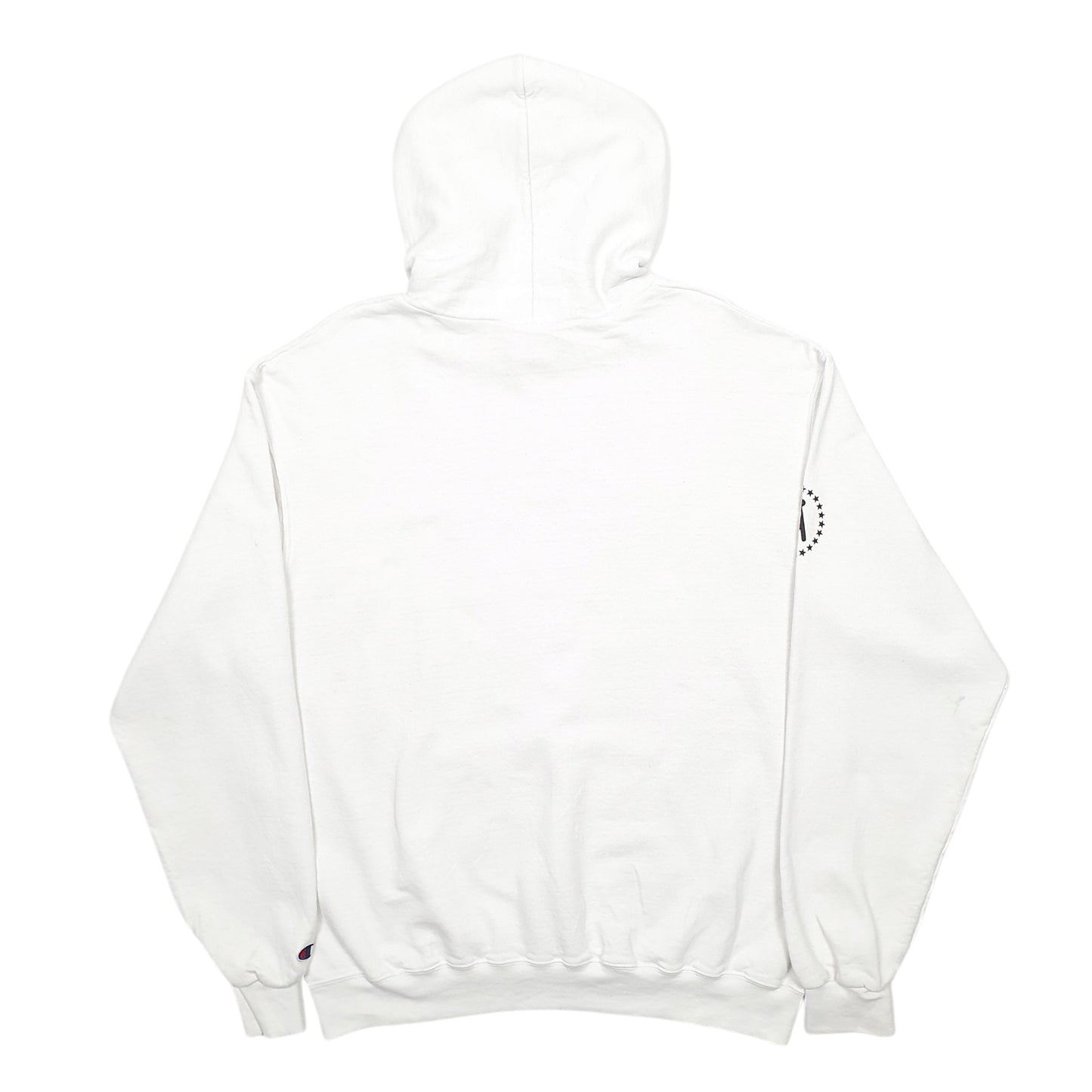 Mens White Champion Positive Vibes Only Hoodie Jumper