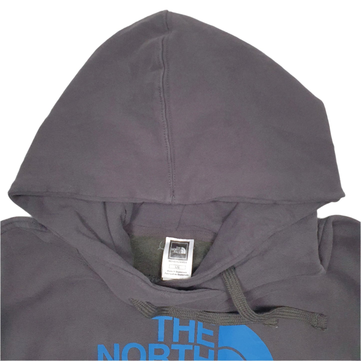 Mens Grey The North Face Spellout Hoodie Jumper