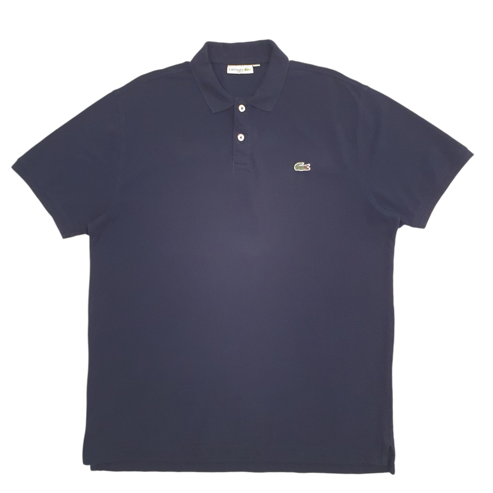 Mens Navy Lacoste Slim Fit Short Sleeve Polo Shirt