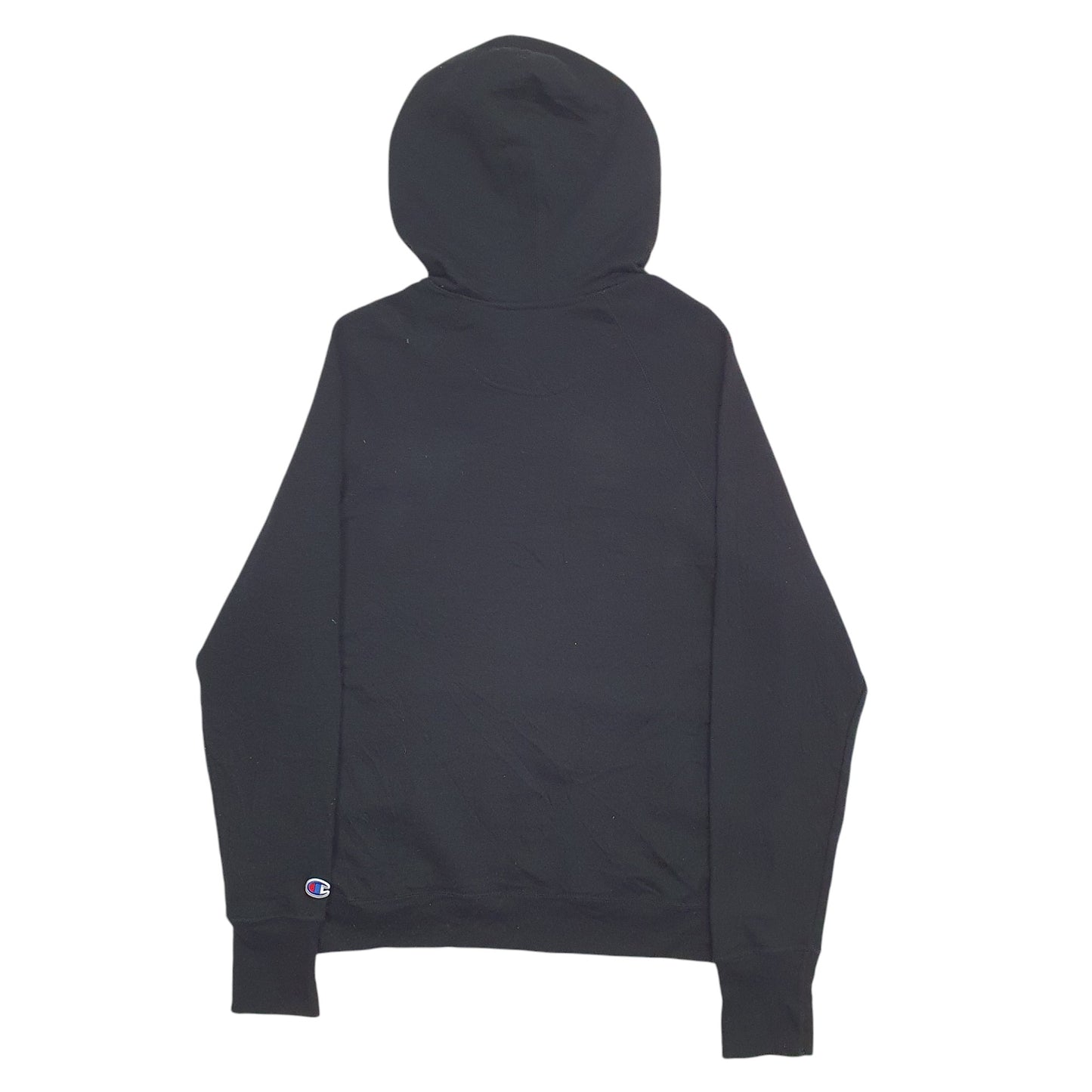 Womens Black Champion Spellout Hoodie Jumper