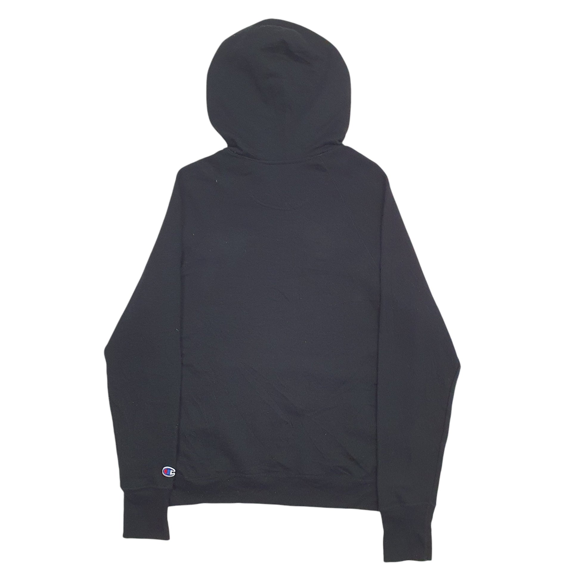 Womens Black Champion Spellout Hoodie Jumper