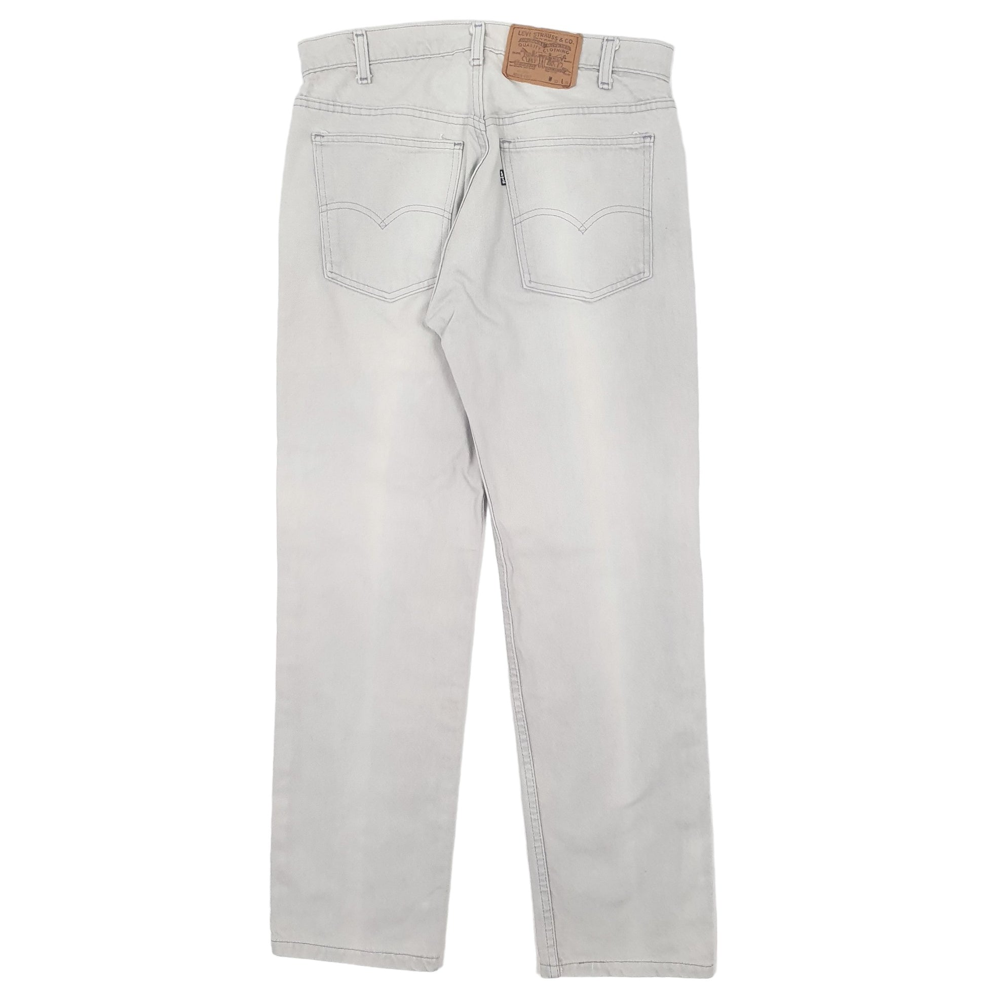 Mens Grey Levis Vintage 1980s Made in USA 505 JeansW33 L32