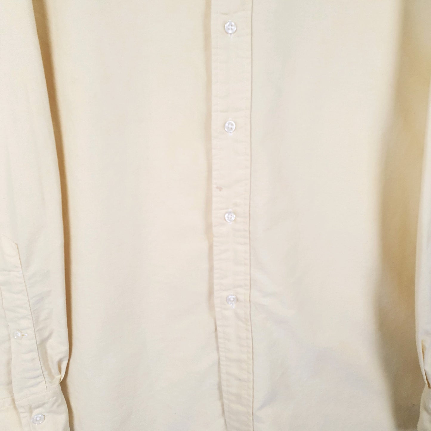 Mens Yellow Ralph Lauren Oxford Long Sleeve Shirt