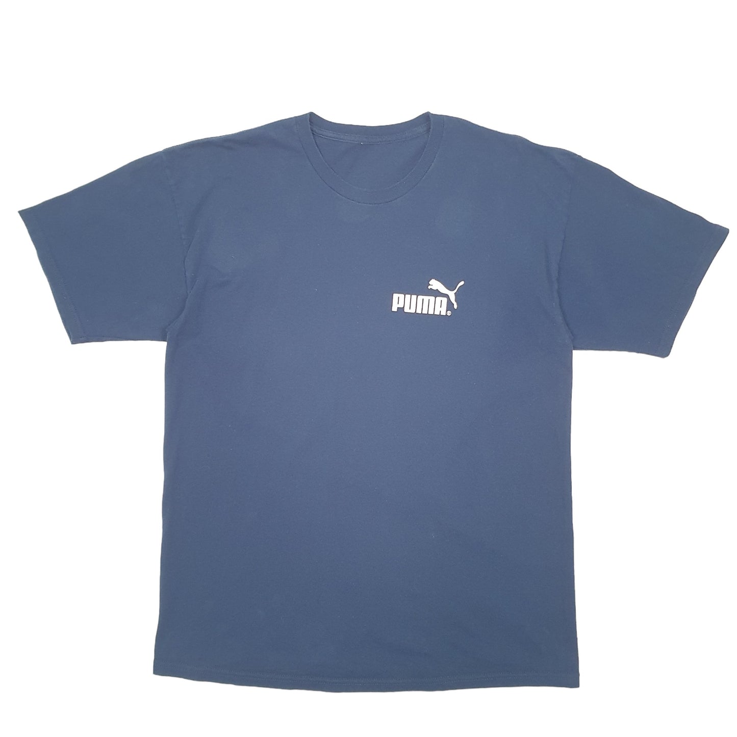 Mens Navy Puma  Short Sleeve T Shirt
