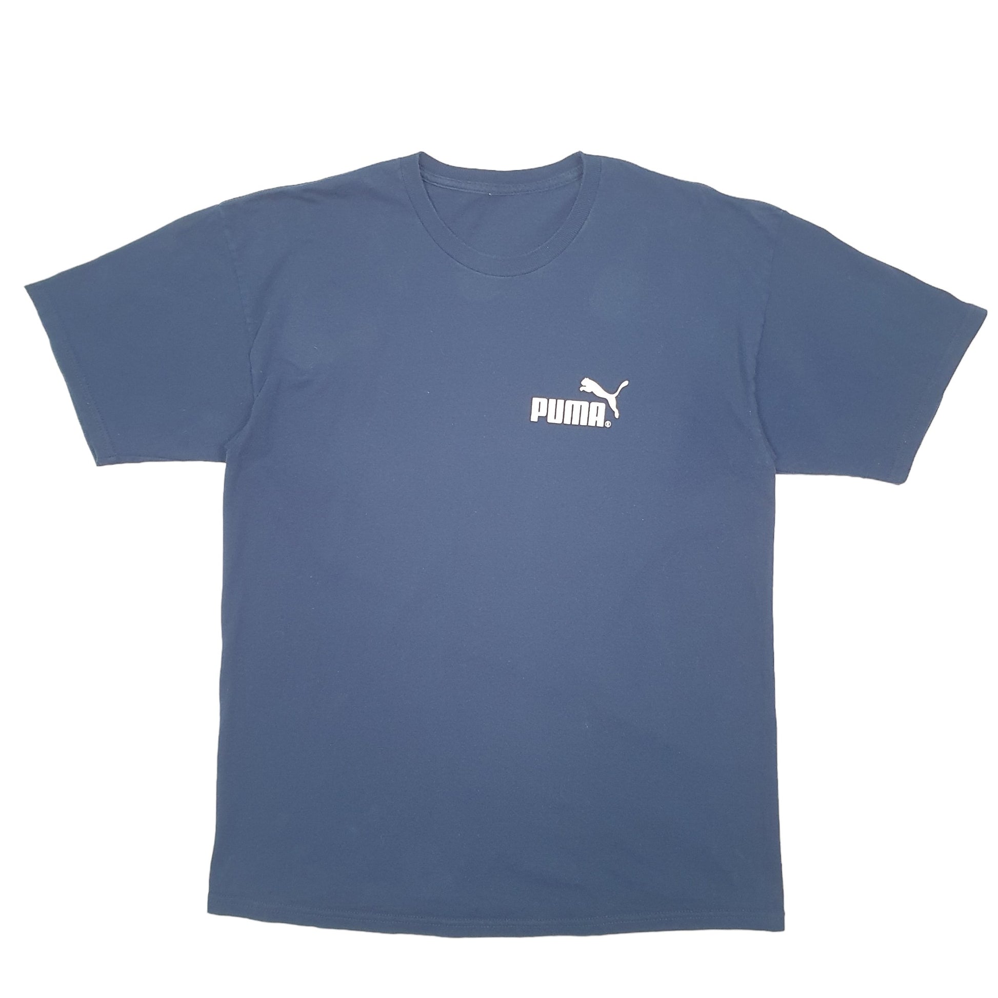 Mens Navy Puma  Short Sleeve T Shirt