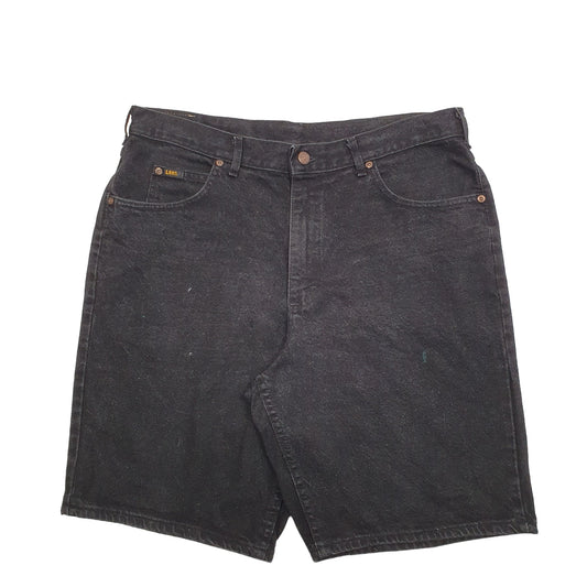 Mens Black Lee  Denim Shorts