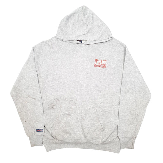 Mens Grey Jansport Vintage Florida State University FSU Made In USA Hoodie Jumper