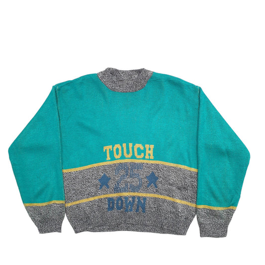 Womens Green Unbranded Touch Down Crewneck Jumper