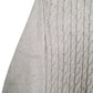 Mens Grey Nautica Knit Cable Knit Crewneck Jumper