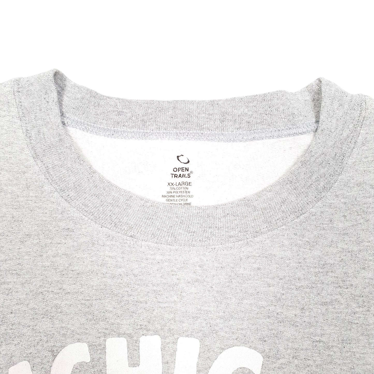 Mens Grey Open trails Michigan Great Lakes State USA Spellout Crewneck Jumper