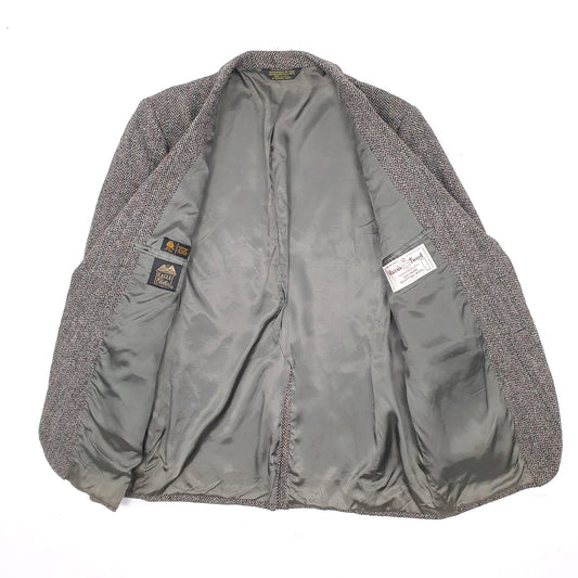 Mens Grey Eagle Clothes Harris Tweed  Coat