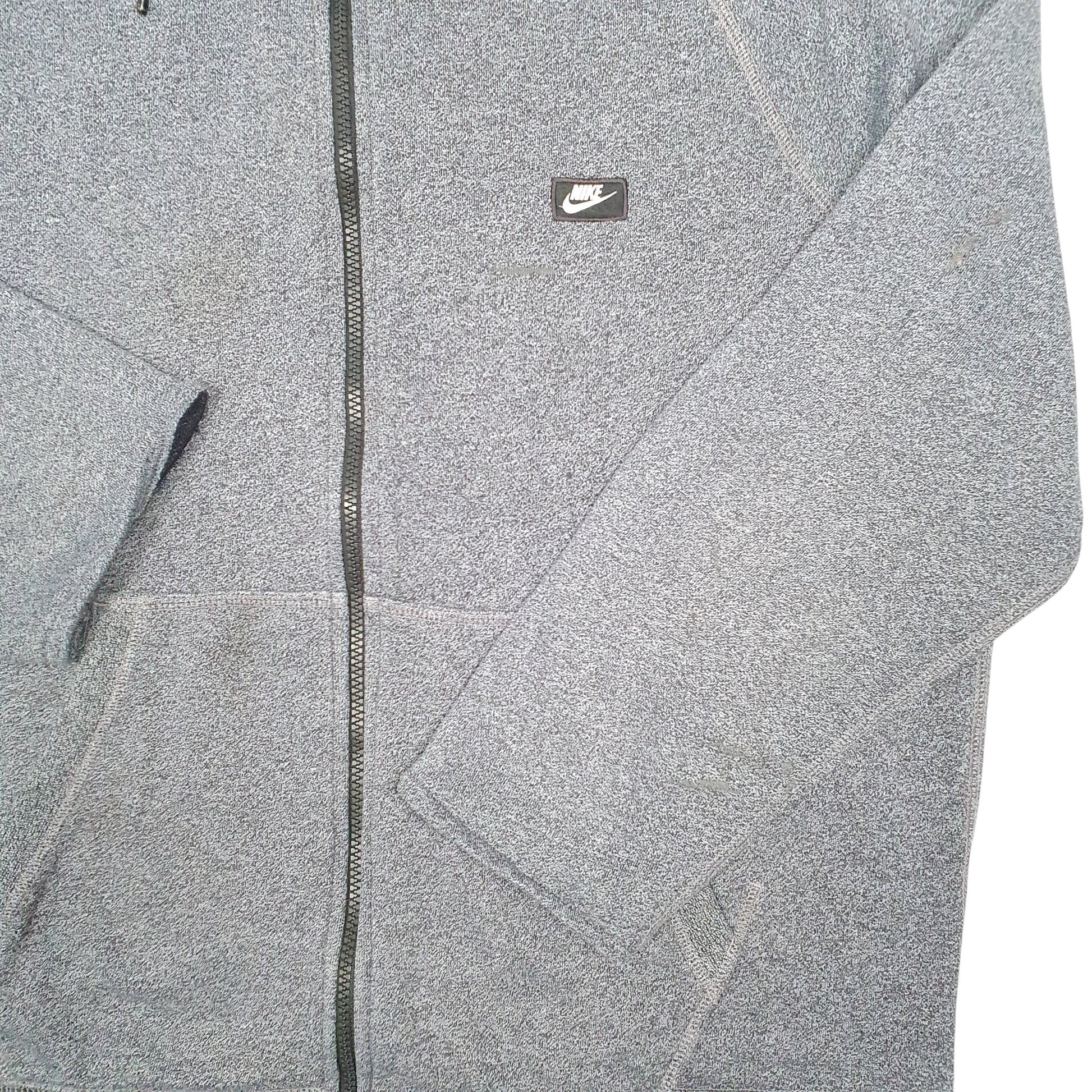 Mens Grey Nike Hoodie Full Zip Jumper