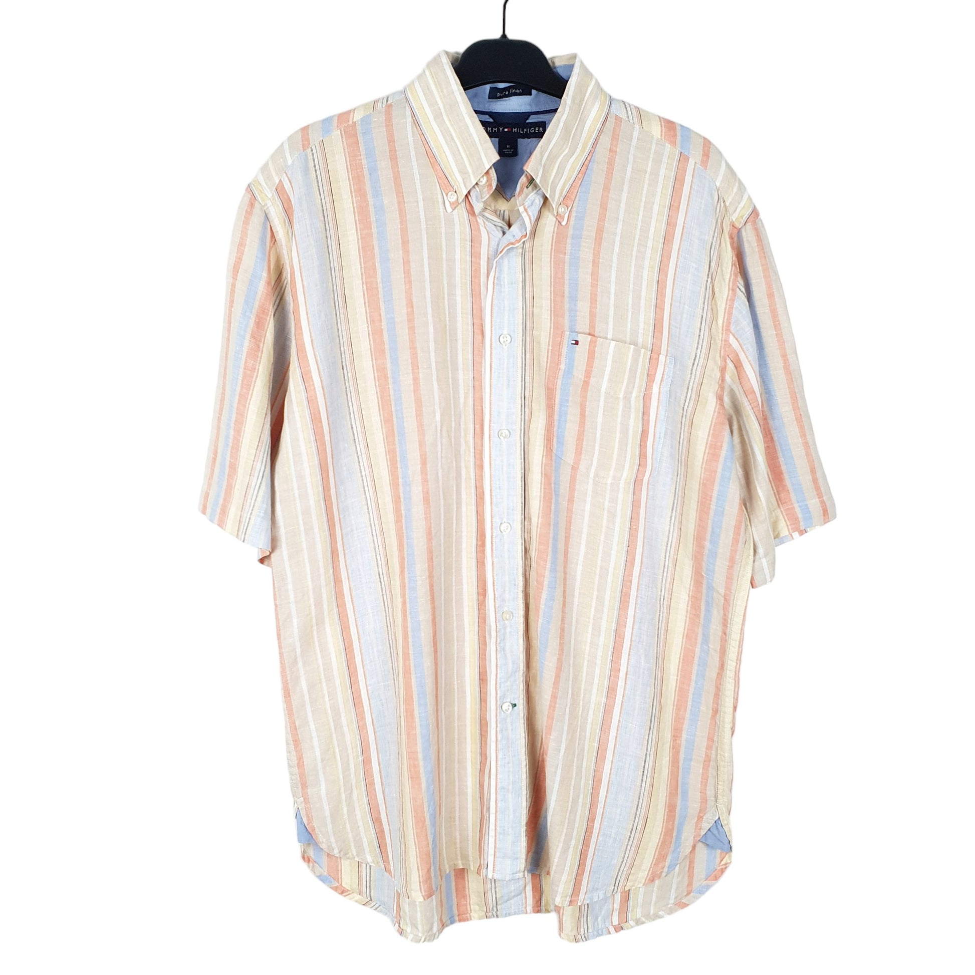 Mens Cream Tommy Hilfiger  Short Sleeve Shirt