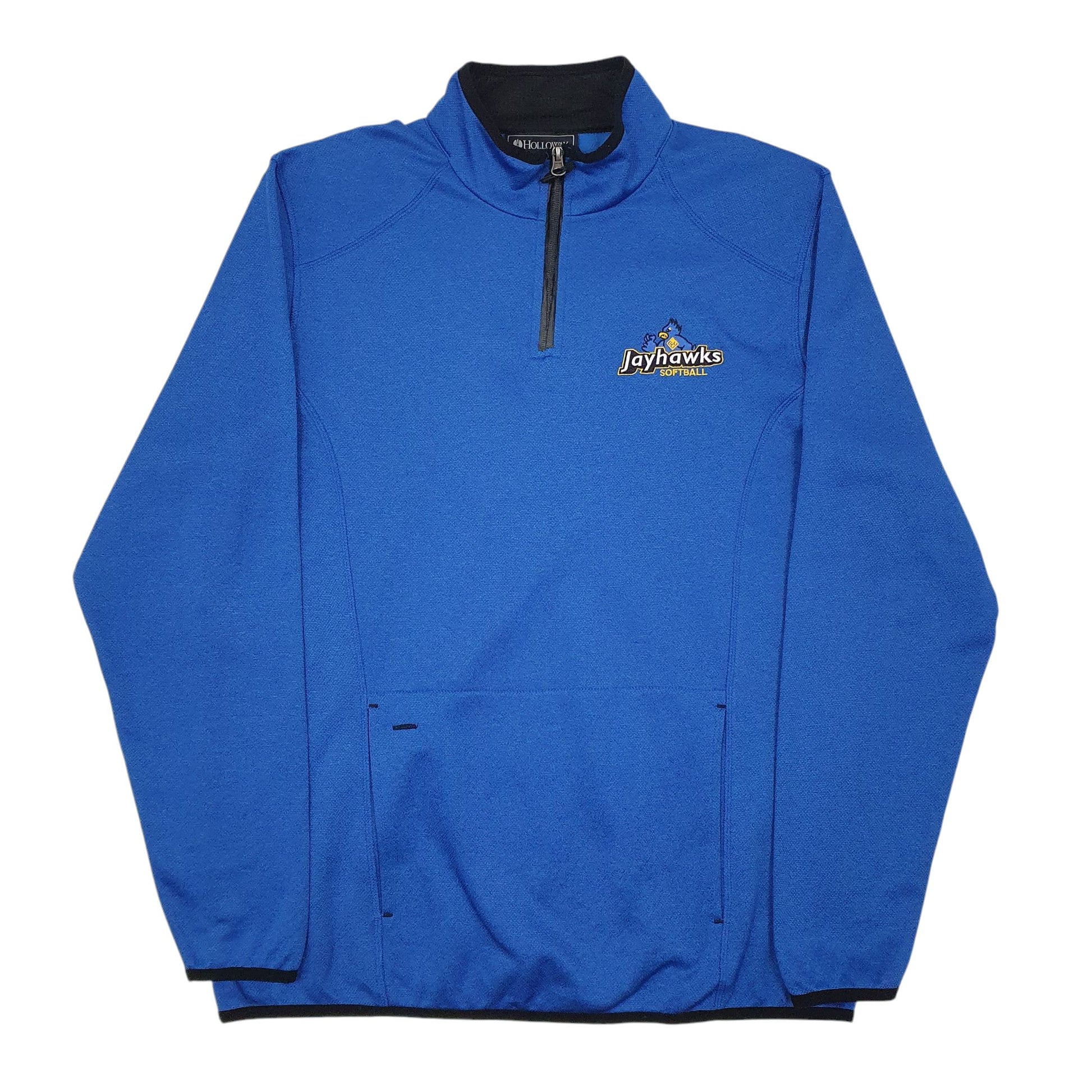 Mens Blue Holloway Jay Hawks Soft Ball Quarter Zip Jumper