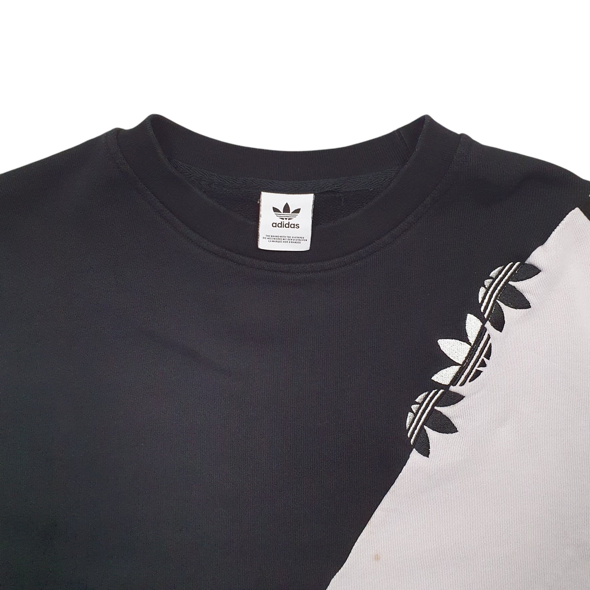 Womens Black Adidas  Crewneck Jumper