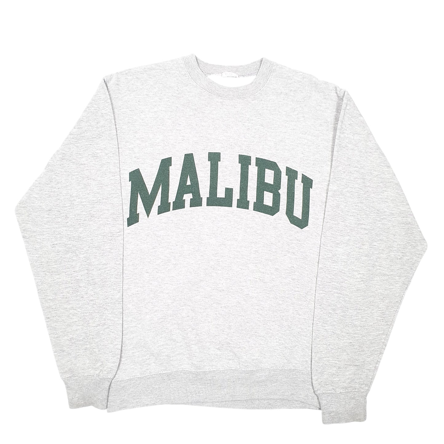 Mens Grey John Galt Malibu  Spellout Crewneck Jumper