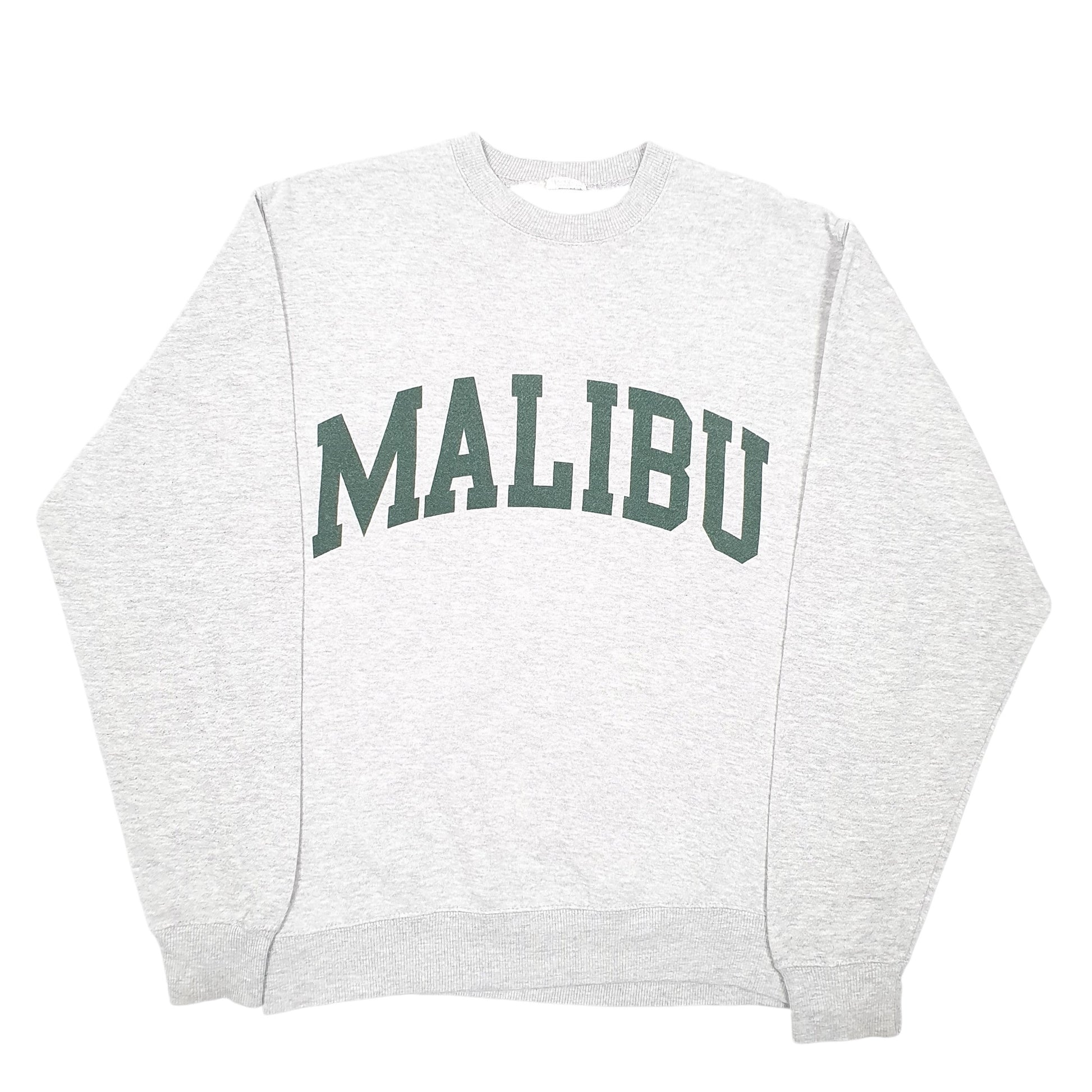 Mens Grey John Galt Malibu  Spellout Crewneck Jumper