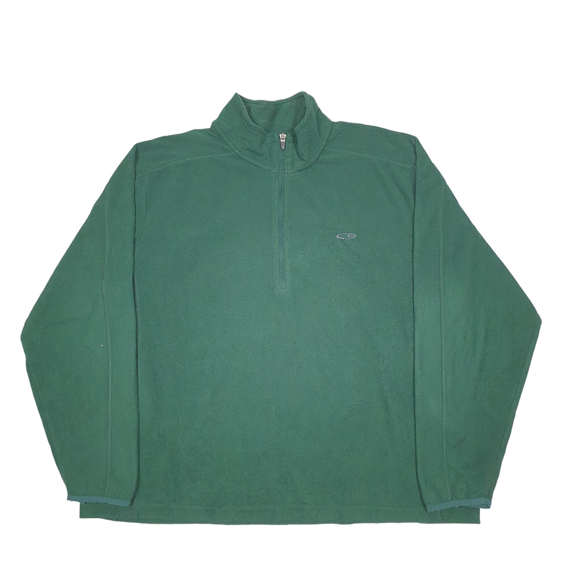 Mens Green Champion  Quarter Zip Jumper