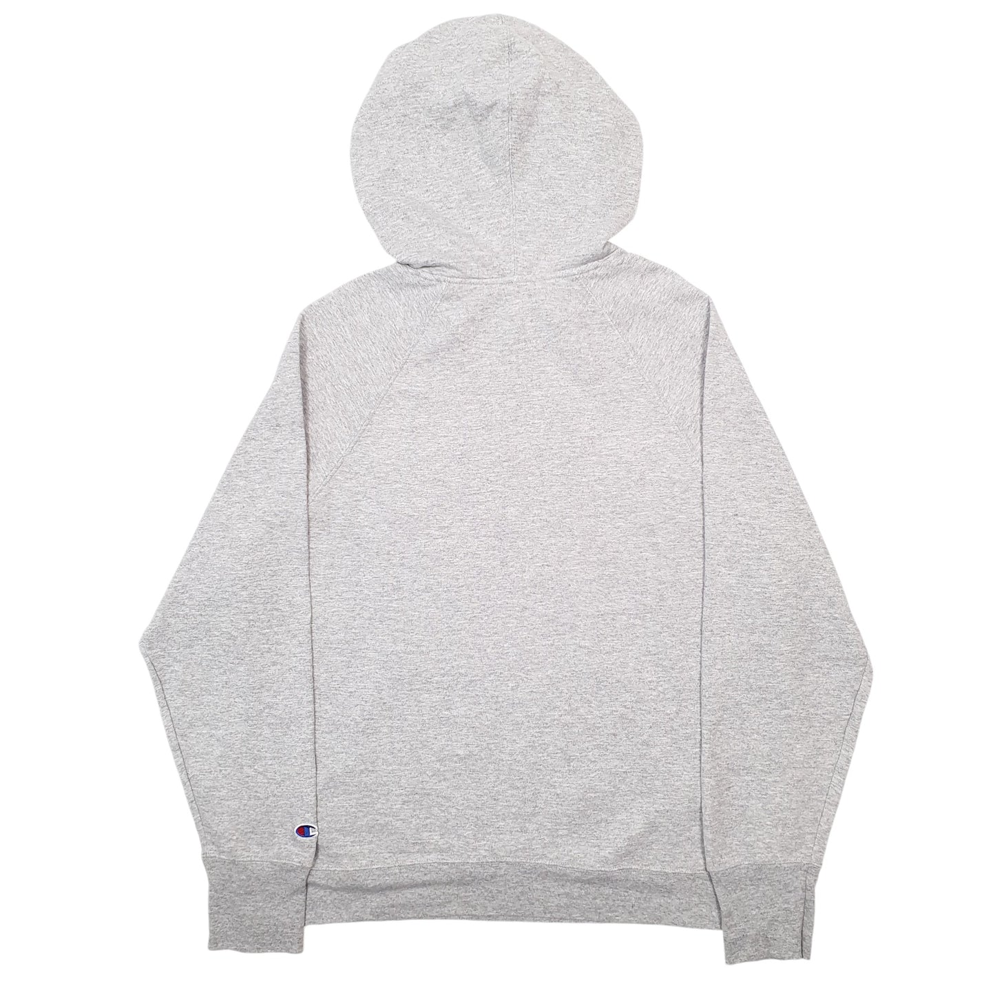 Mens Grey Champion Spellout Hoodie Jumper