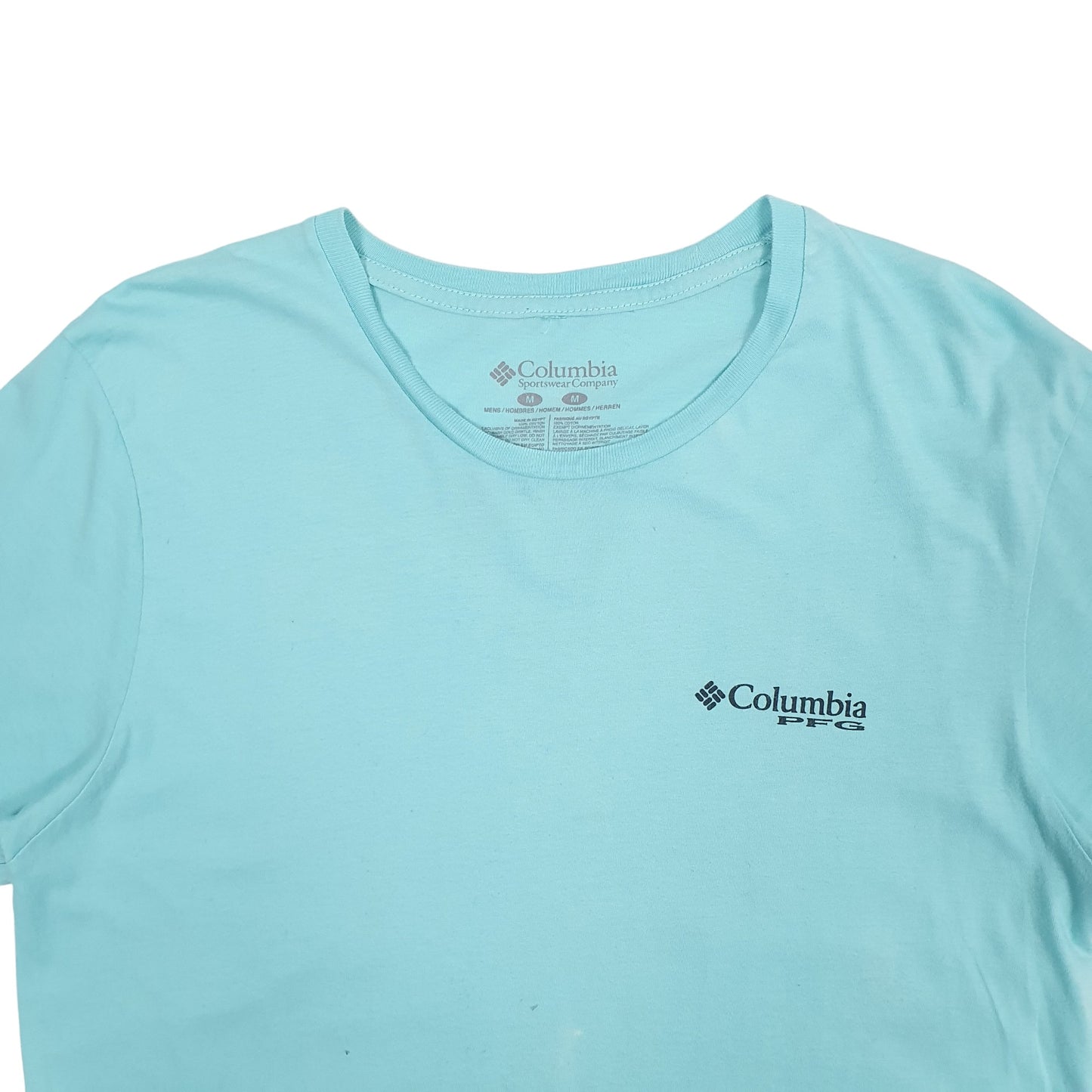 Mens Blue Columbia Sportswear PFG Fishing Short Sleeve T Shirt
