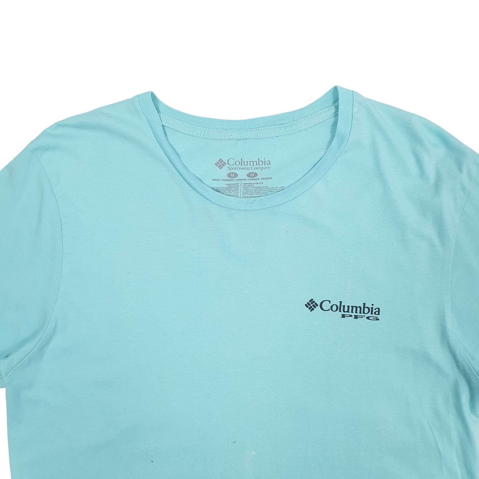 Mens Blue Columbia Sportswear PFG Fishing Short Sleeve T Shirt