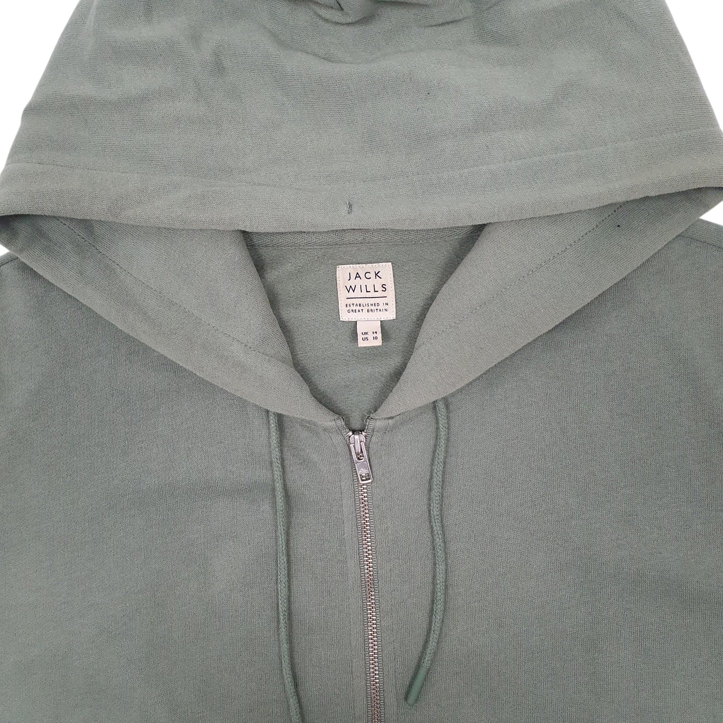 Womens Green Jack Wills Hoodie Full Zip Jumper