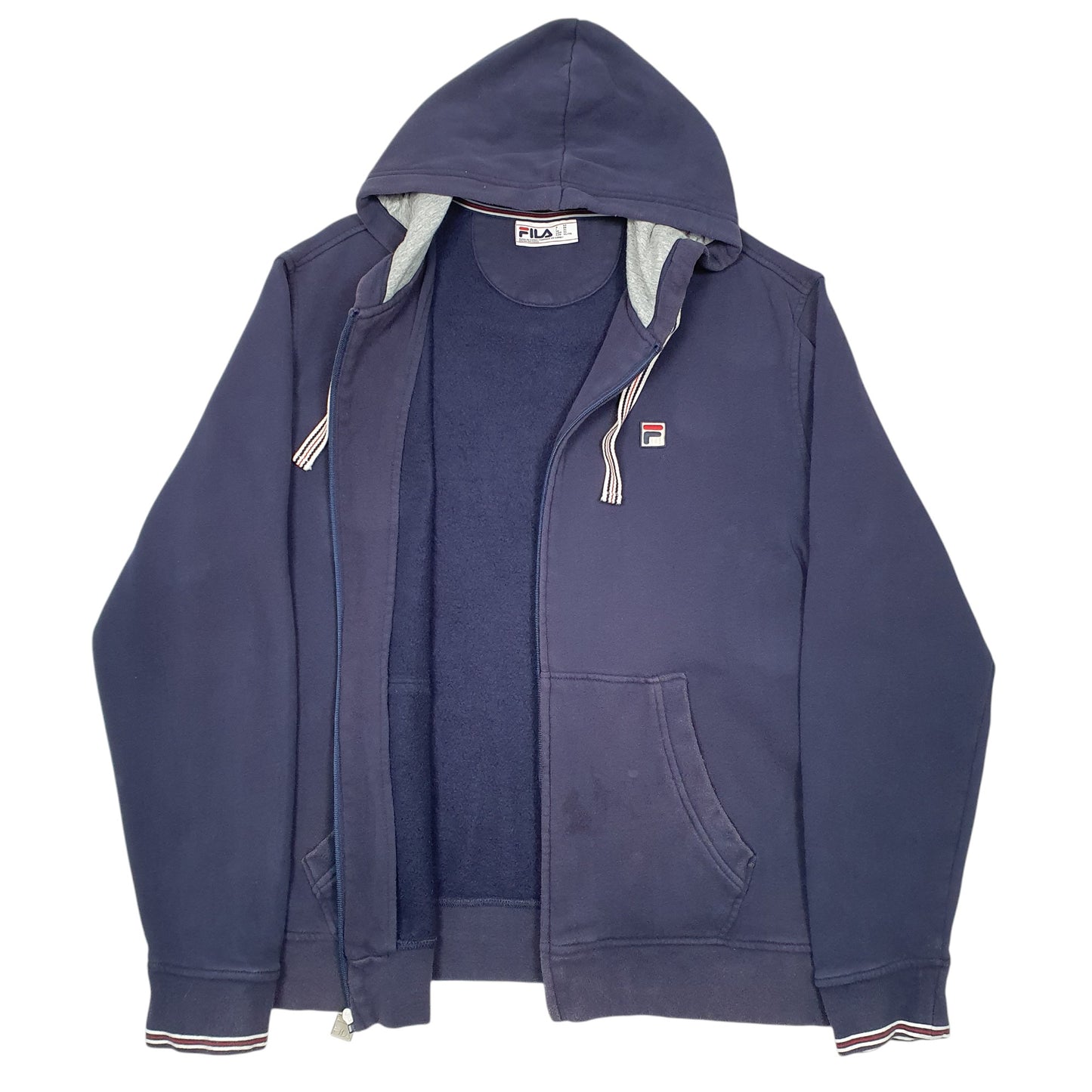 Mens Navy Fila  Full Zip Jumper