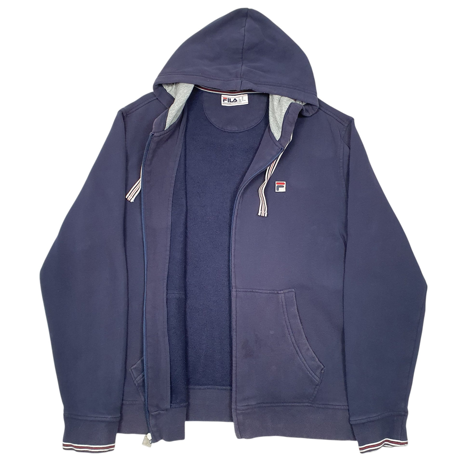 Mens Navy Fila  Full Zip Jumper