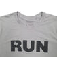 Mens Grey Patagonia Running Run Spellout Sportswear Active Short Sleeve T Shirt