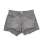 Womens Grey Levis 501 Jorts Hot Pants Denim Shorts