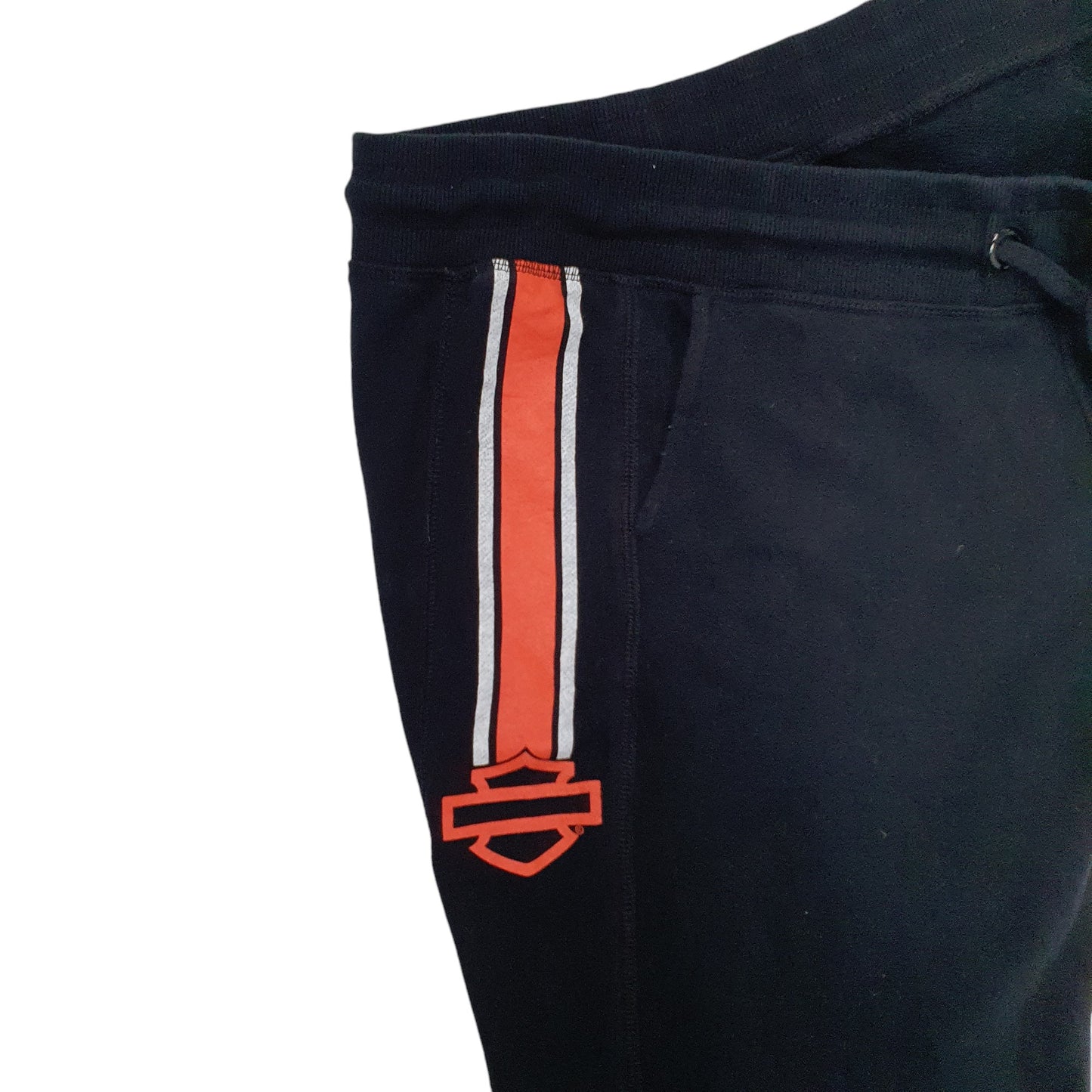 Mens Black Harvey Davidson  Jogger Trousers