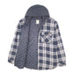 Mens Navy Dickies Hoodie Shacket Plaid  Coat