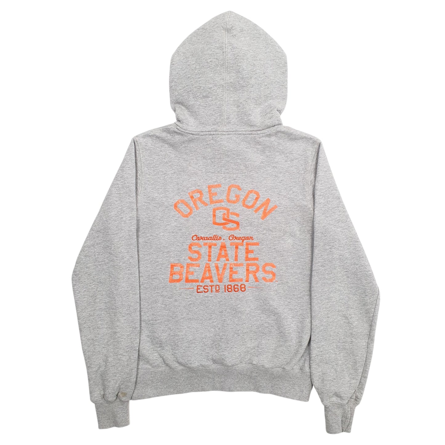 Womens Grey Nike Oregon State Beavers Spellout Backprint Hoodie Jumper