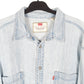 Mens Blue Levis Denim Jeans Vintage Overshirt Red Tab Long Sleeve Shirt