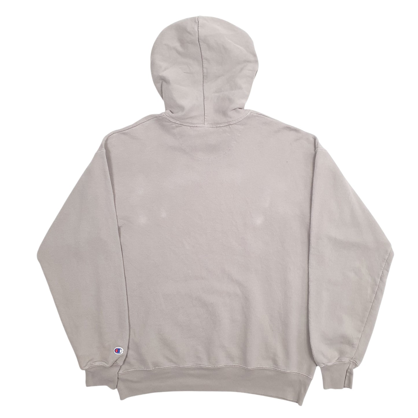 Mens Grey Champion Newsbreak Spellout Hoodie Jumper