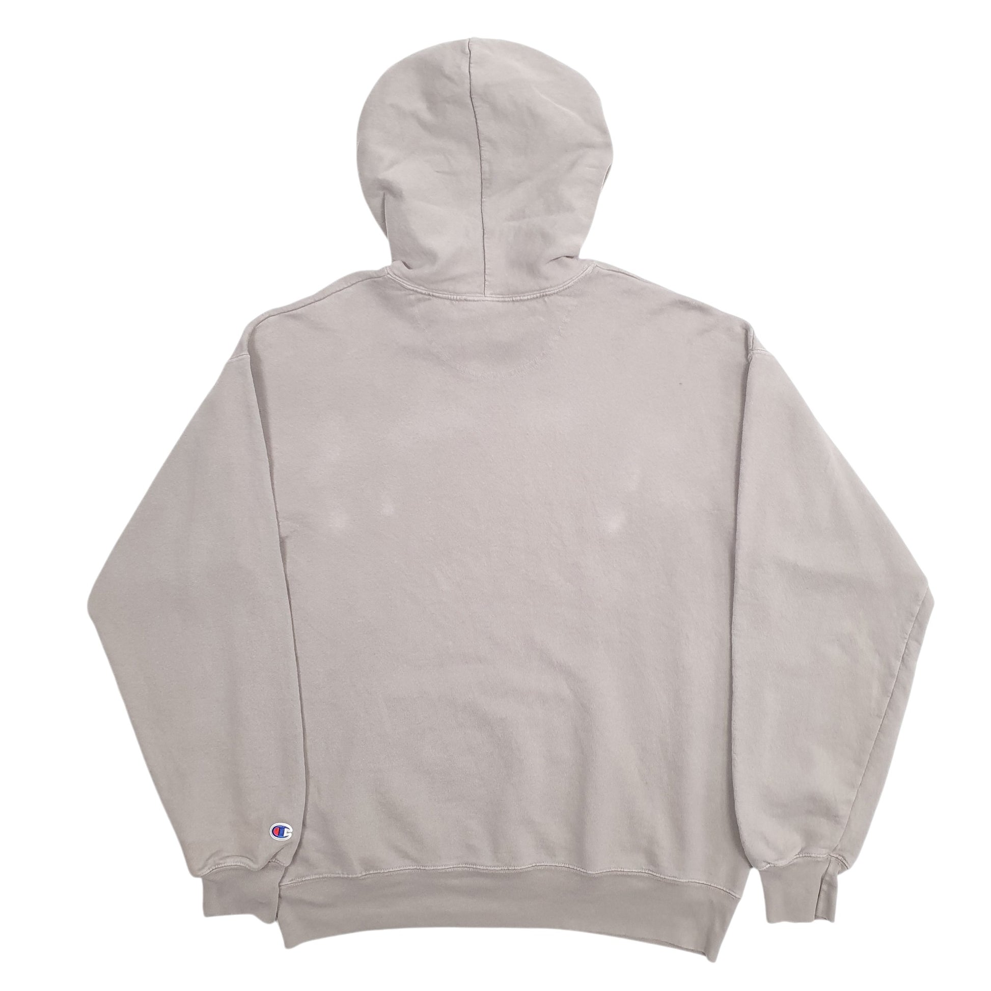 Mens Grey Champion Newsbreak Spellout Hoodie Jumper