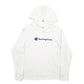 Womens White Champion Spellout Hoodie Jumper