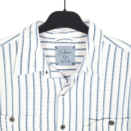 Mens White L.L.Bean Tall Long Sleeve Shirt