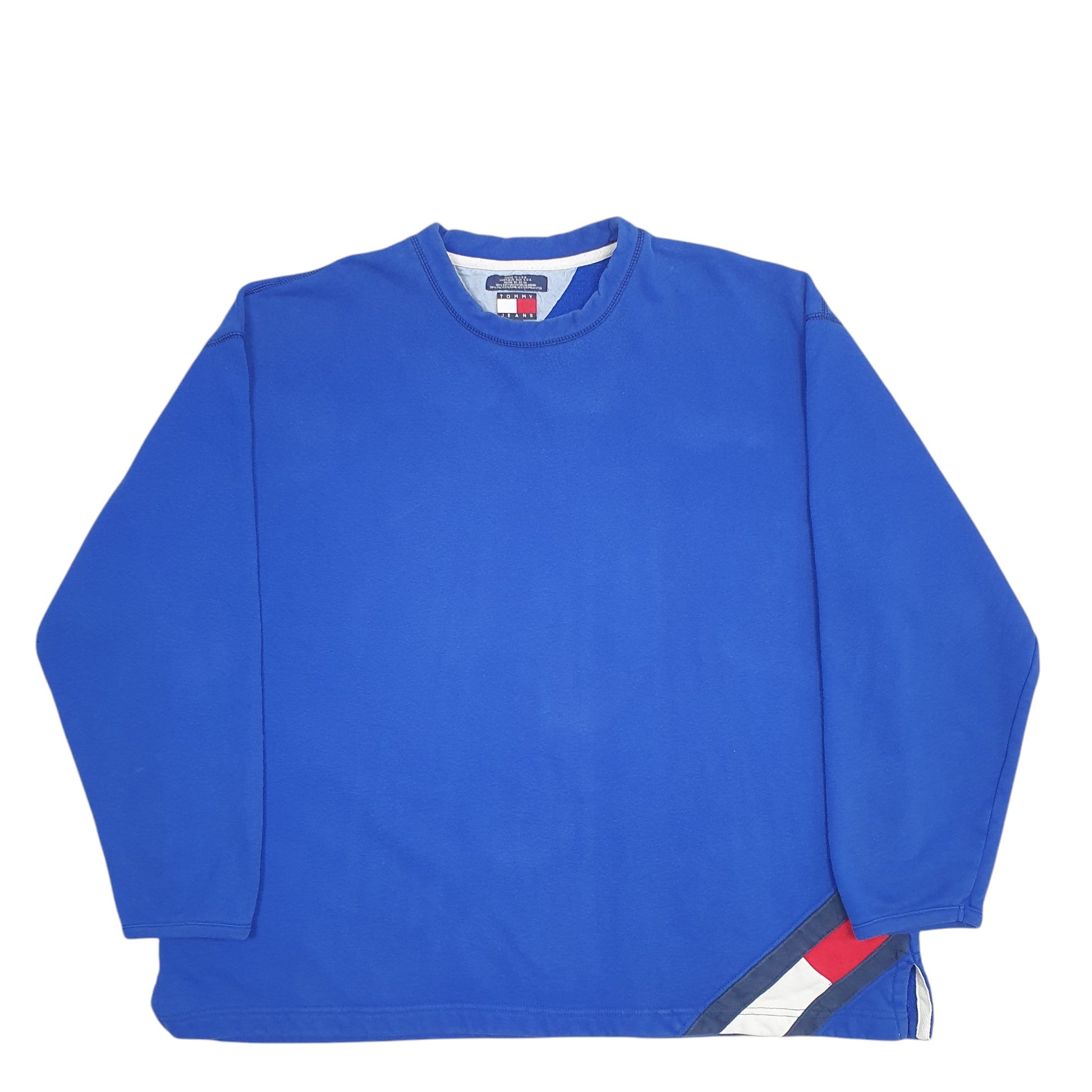 Mens Blue Tommy Hilfiger Made In USA Vintage 90's Crewneck Jumper