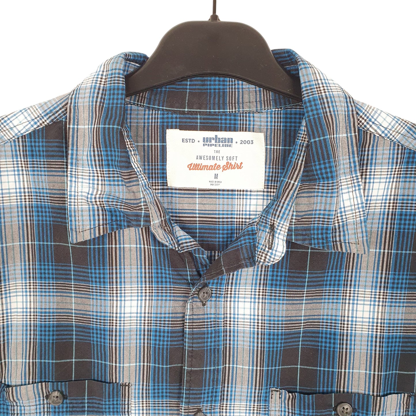 Mens Blue Urban Pipeline  Long Sleeve Shirt