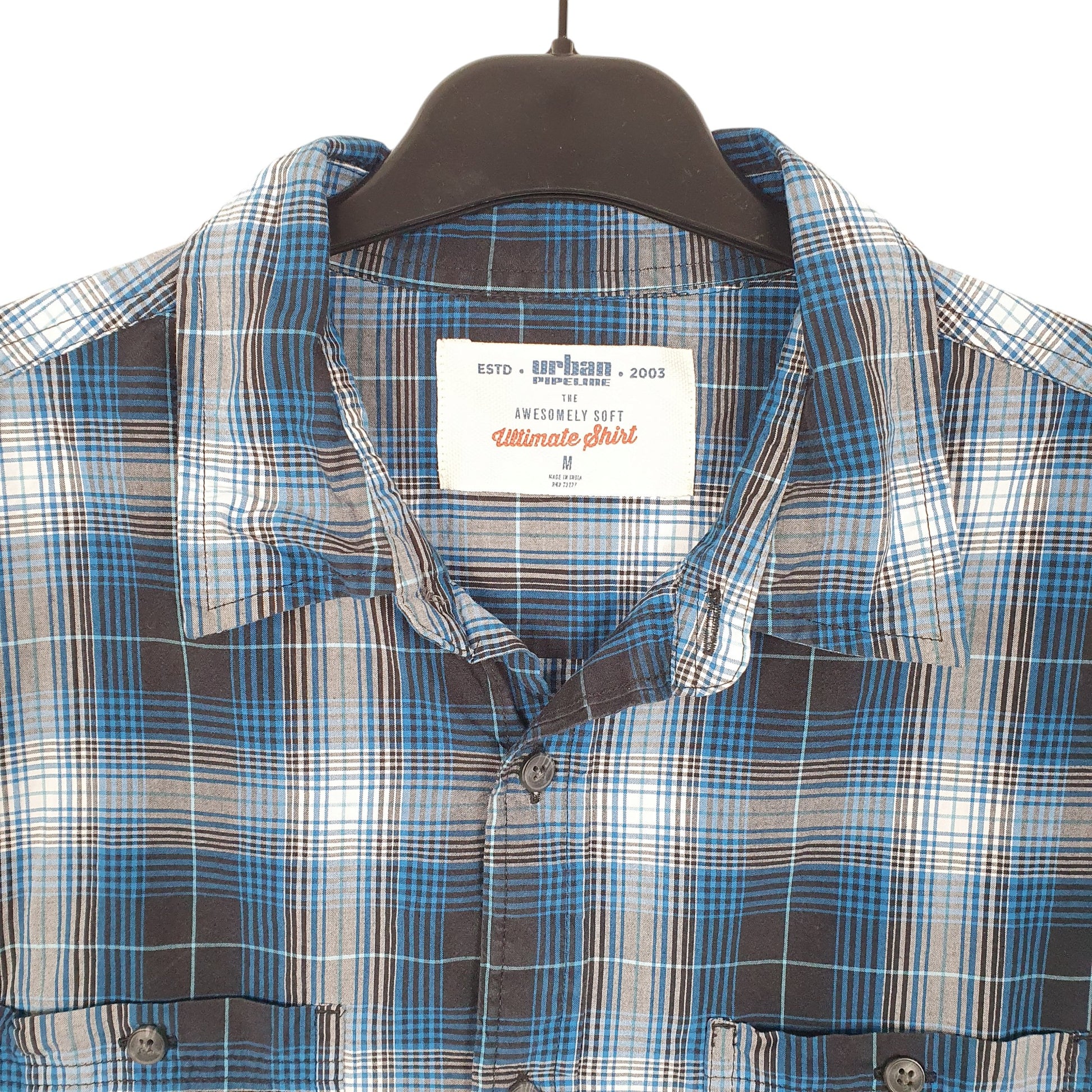 Mens Blue Urban Pipeline  Long Sleeve Shirt