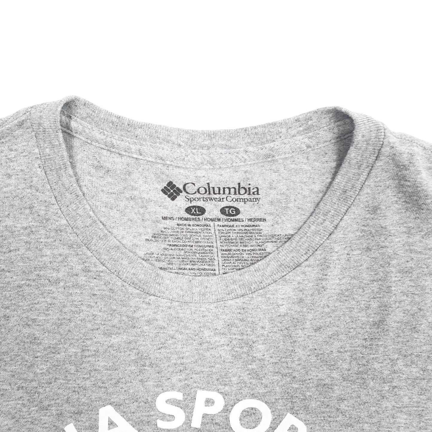 Mens Grey Columbia Sportswear  Short Sleeve T Shirt