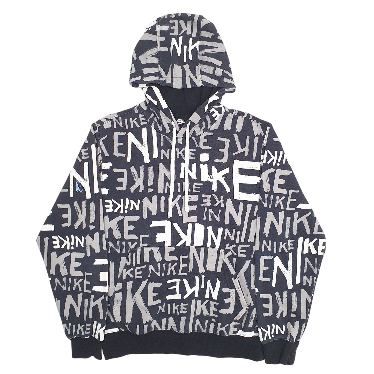 Mens Black Nike Spellout Hoodie Jumper